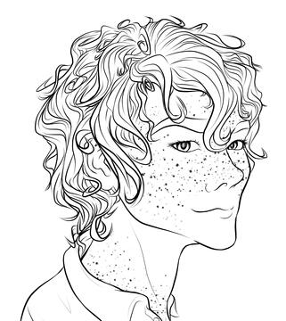 Simple Line Art - Headshot