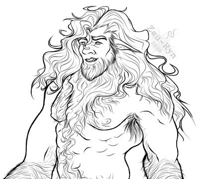 Simple Line Art - Upper Body